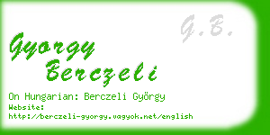 gyorgy berczeli business card